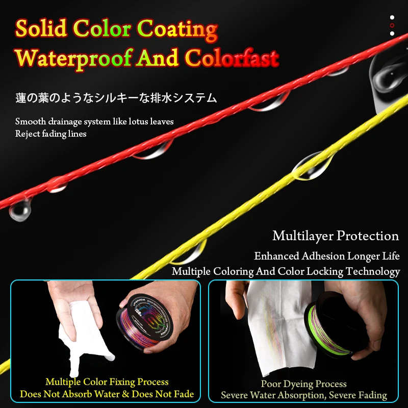 ZUKIBO 16 Strands Braided PE Fishing Line 16X Multifilament 300M 500M 1000M 100M Carp Japan Wire Fly Sea Saltwater Accessories