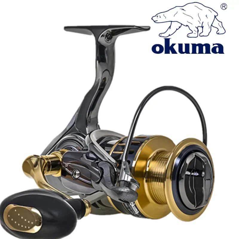 Okuma Baoxiong Rotary Reel 18KG Resistance 13+1 Ball Bearing Sea Fishing Spinning Wheel Type Metal Wire Cup Sub Fish Wire Wheel