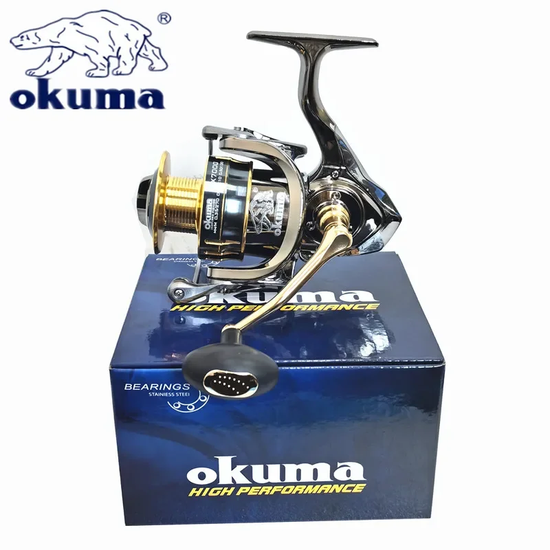 Okuma Baoxiong Rotary Reel 18KG Resistance 13+1 Ball Bearing Sea Fishing Spinning Wheel Type Metal Wire Cup Sub Fish Wire Wheel