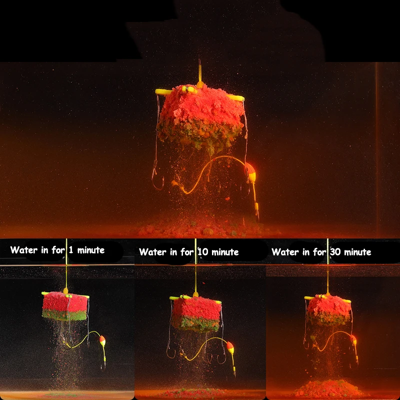 16pcs/bag Milk Flavored Red Green Square Bait for Flip Hook - Suitable for Fishing Carp/silver Carp and Bighead Carp
