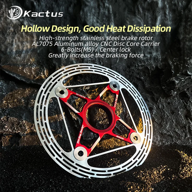 KACTUS UltraLight 140 160 mm Heat Dissipation Road Bicycle Brake Disc Cooler Cooling Floating Rotor Center Lock Middle Lock Disc