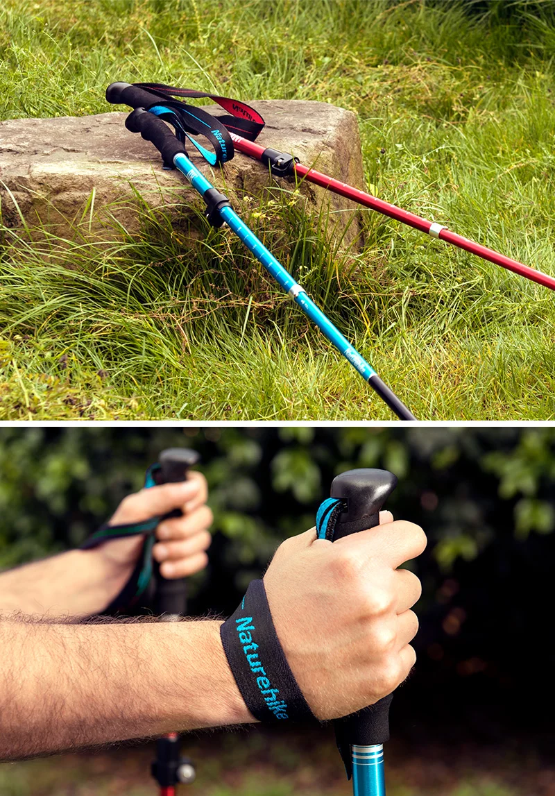 Naturehike ST09 Trekking Poles Nordic Walking Poles Aluminum Trekking Sticks Foldable Hiking Pole Telescopic stick Walking stick
