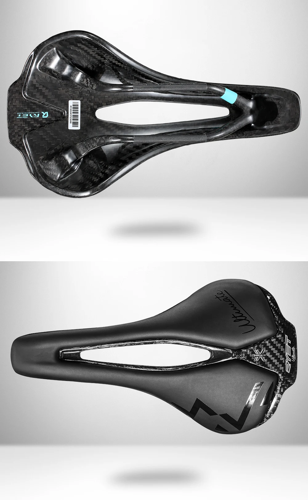 RYET Full Carbon 3D Printed Bike Saddle 250mm*140MM 115g 7*9mm Carbon 3D Printed Bicycle Seat MTB Gravel Road Saddle Bike Parts