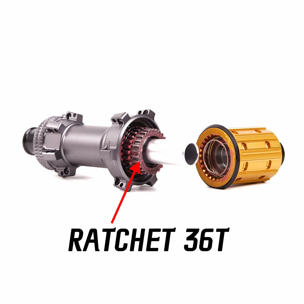 Black Grey ROAD 2024 Latest Ultra Light Road HUB, Star Ratchet 36T Bicycle Lock Brake Direct Pull HUB 24 Holes, 100-142XDR/HG