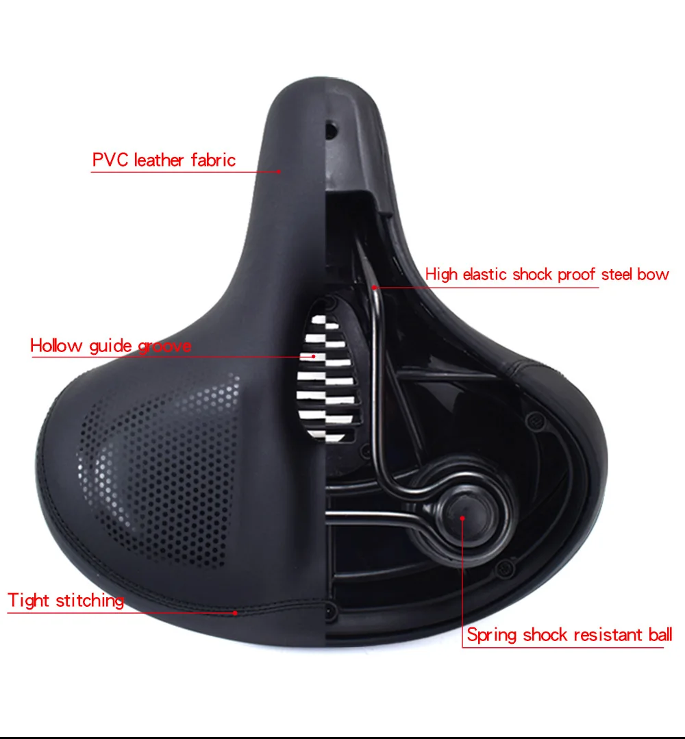 Bicycle Seat Cushion Widening Thickening Soft Comfortable Bike Saddle for Mtb Road Bike Electric Bicycle Mountainbike Accessoir
