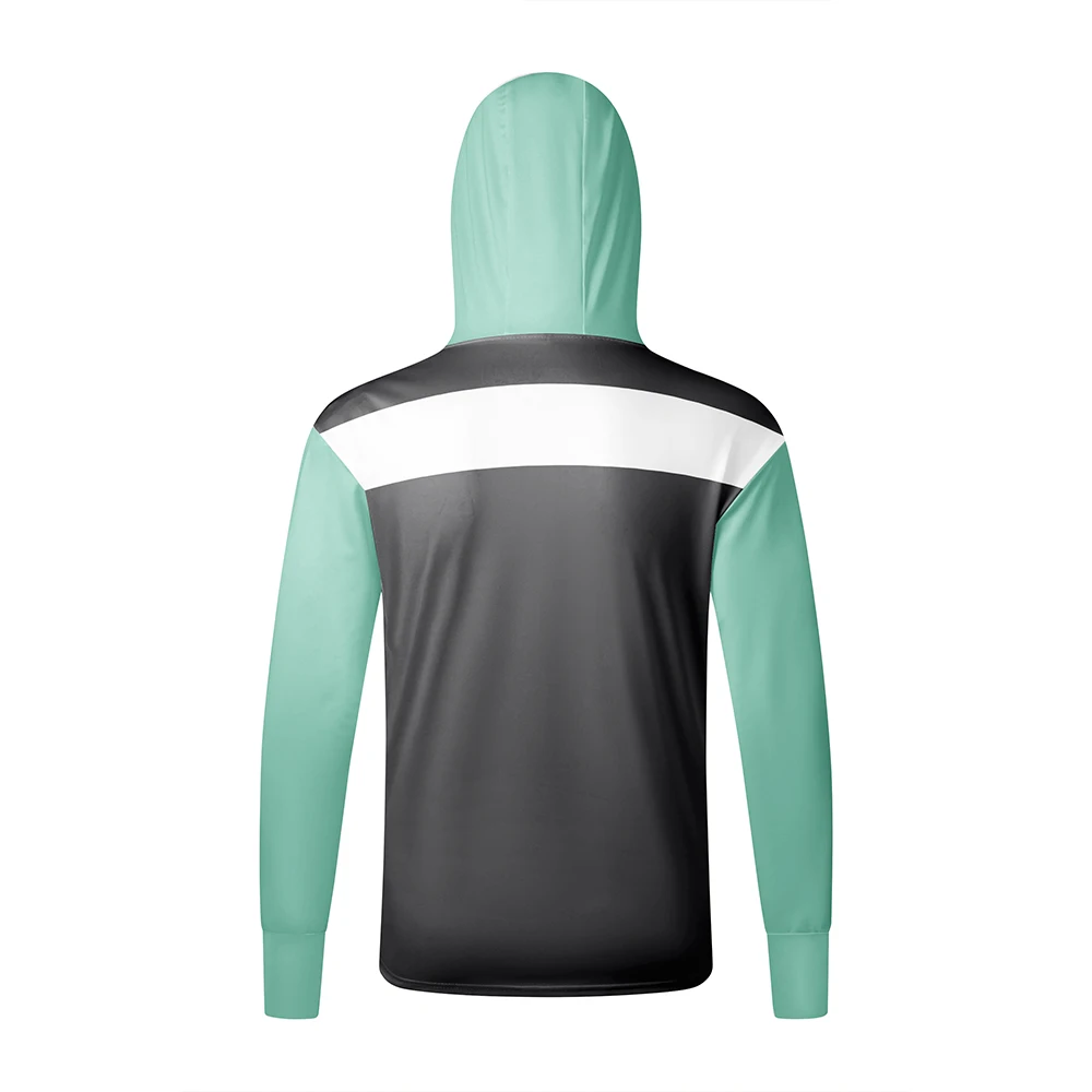 Fishing Shirts Long Sleeve Hoodie UPF 50+ T-shirt Tops Sun Protection Jersey Men's Face Mask Fishing Clothes