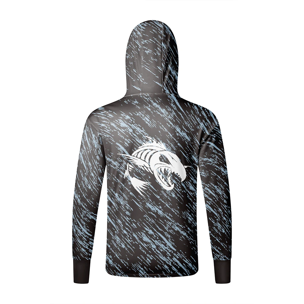 Fishing Shirts Long Sleeve Hoodie UPF 50+ T-shirt Tops Sun Protection Jersey Men's Face Mask Fishing Clothes