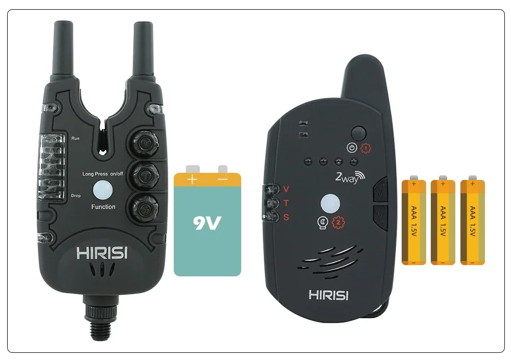 Hirisi S8 Carp Fishing Alarm 1+4 Set Waterproof Bite Alarm 2 Way Remote Control Bite Indicator Fishing Accessories