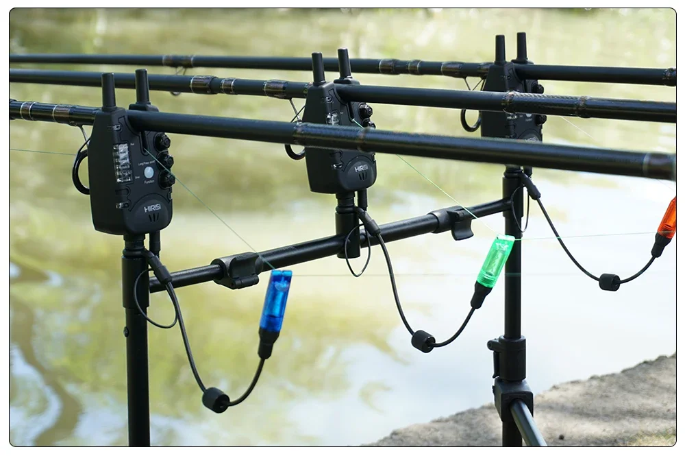 Hirisi S8 Carp Fishing Alarm 1+4 Set Waterproof Bite Alarm 2 Way Remote Control Bite Indicator Fishing Accessories