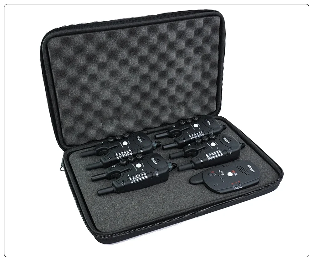 Hirisi S8 Carp Fishing Alarm 1+4 Set Waterproof Bite Alarm 2 Way Remote Control Bite Indicator Fishing Accessories