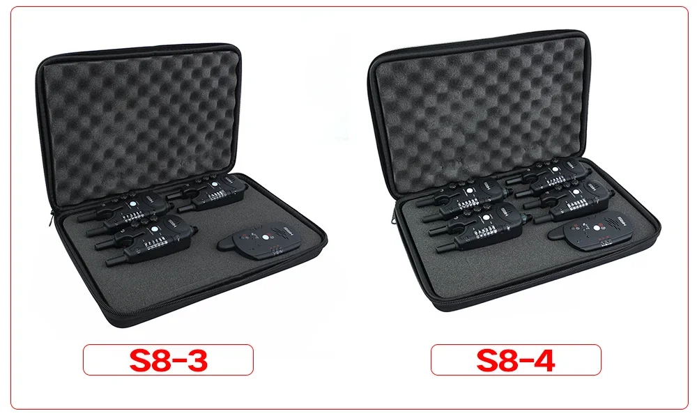 Hirisi S8 Carp Fishing Alarm 1+4 Set Waterproof Bite Alarm 2 Way Remote Control Bite Indicator Fishing Accessories