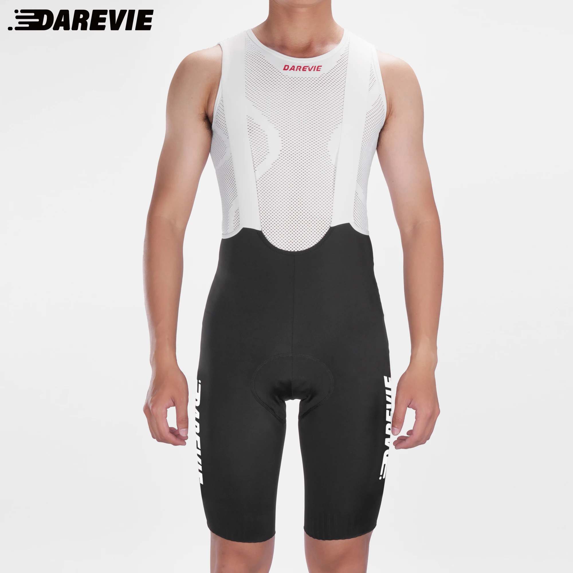 DAREVIE Cycling Bib Shorts Training Level 80Kg/m³ Pad Men's Cycling Shorts Anti Slip 4-Way Stretch Quick-Dry Cycling Shorts