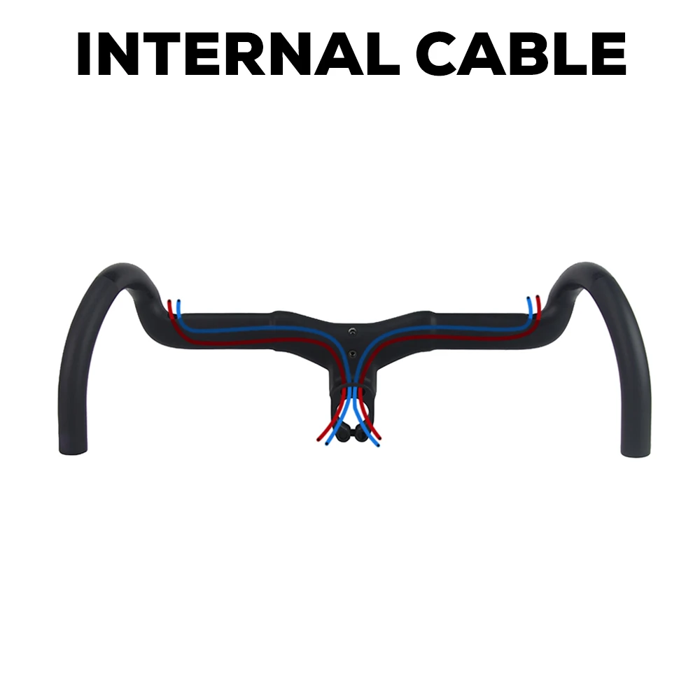 ULLICYC Creston IC Sl x Full Internal Cable Routing Road Handlebar T1000 Carbon Integrated Gravel Cockpit Di2 With Mount