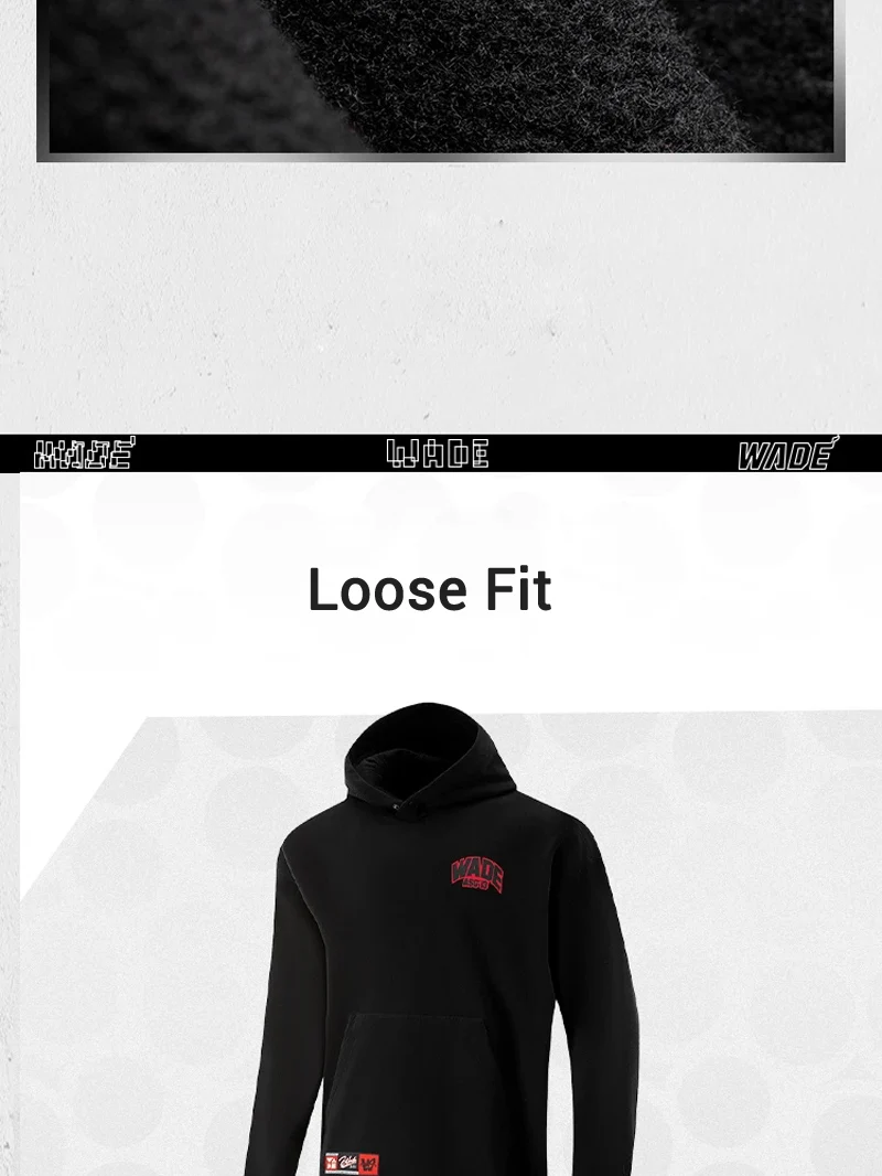 Li-Ning Men's Wade Hoodie WARM AT Winter Fleece Loose Fit 74%Cotton 26%Polyester Leisure Hooded LiNing Sweatshirt Tops AWDV887