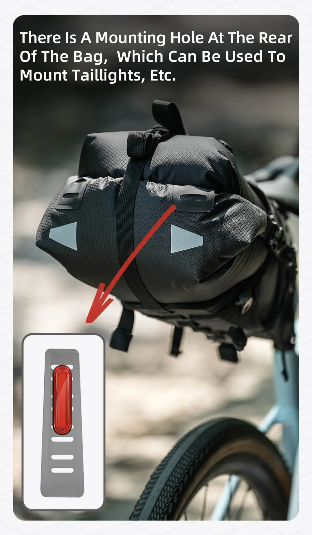 Rhinowalk Bike Saddle Bag Stable Not Shaking 14L Big Capacity Removable Dry Bag Waterproof For Mtb Road Gravel Bike Bikepacking