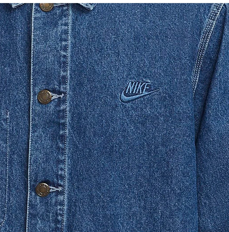Nike Official Authentic 2024 New Men's Retro Fashion Casual Denim Jacket HQ1469-441