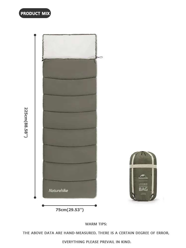 Naturehike Sleeping Bag Camping Outdoor Portable Ultralight Single Splicable Sleeping Bags Waterproof Machine Washable