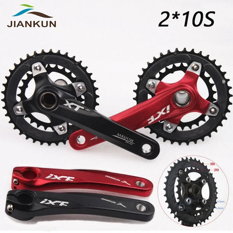 2*10S MTB Crankset 26T 38T Double Speed Mountain Bike Crankset 104/64 BCD Bicycle Crank Set 20S Bike Crank Set