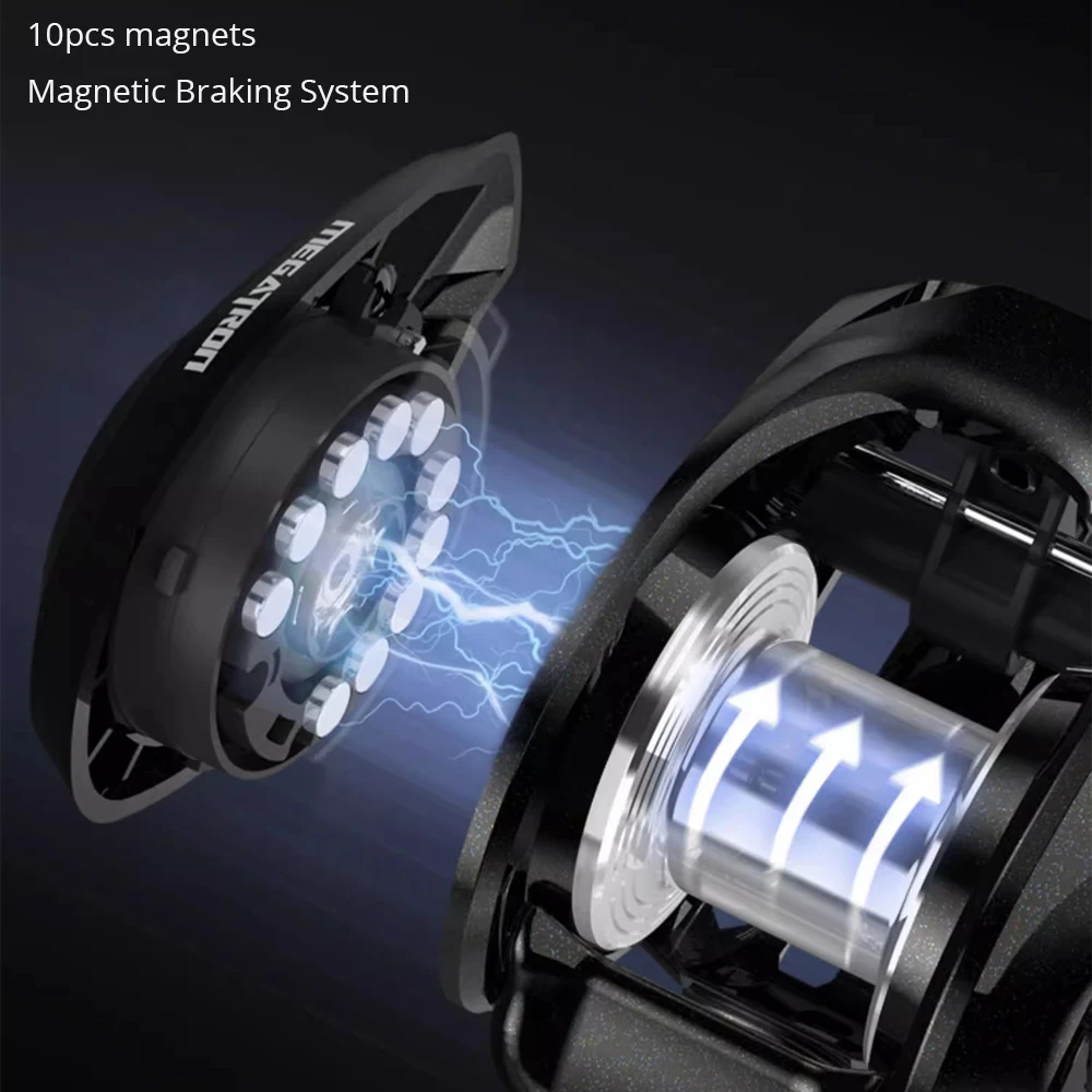 KastKing Royale MegaTron Long Cast Baitcasting Reel 7.2:1Gear Ratio Reel Freshwater Aluminum Spool 8 KG Drag Fishing Coil