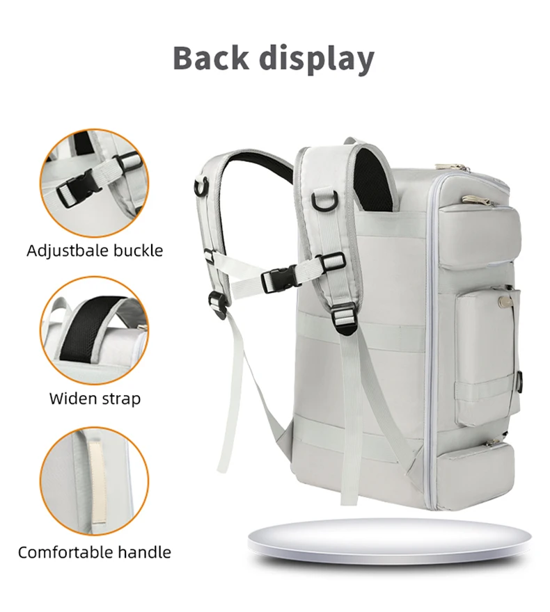 Large Capacity Fitness Bag, Travel Backpack, Dry Wet Separation Shoulder Bag, Outdoor Sports, Fishing, yoga Training Bag
