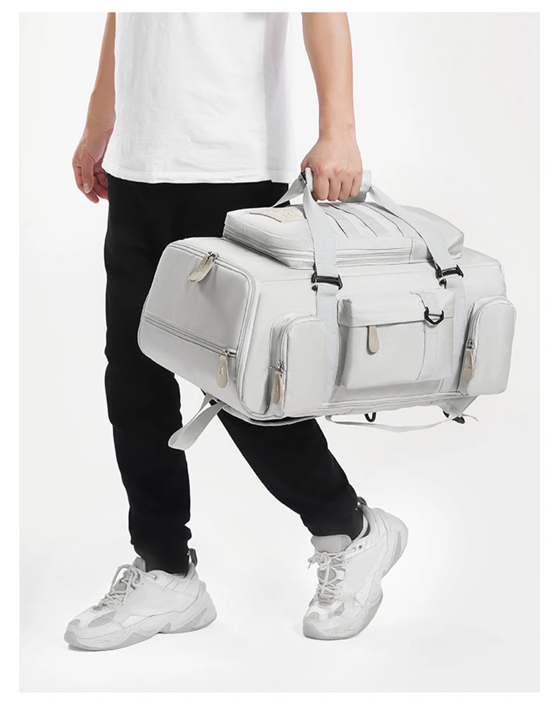 Large Capacity Fitness Bag, Travel Backpack, Dry Wet Separation Shoulder Bag, Outdoor Sports, Fishing, yoga Training Bag