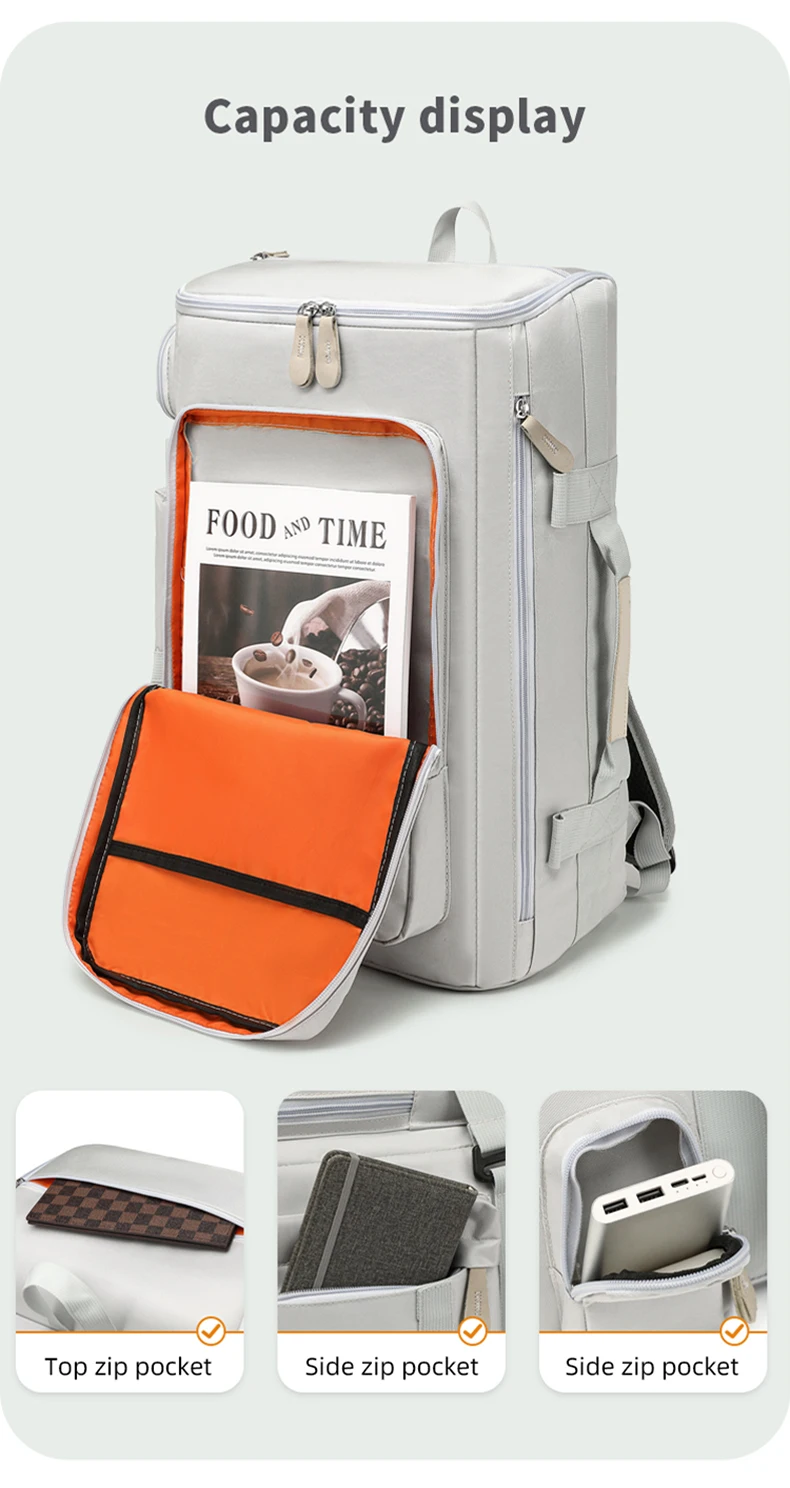Large Capacity Fitness Bag, Travel Backpack, Dry Wet Separation Shoulder Bag, Outdoor Sports, Fishing, yoga Training Bag