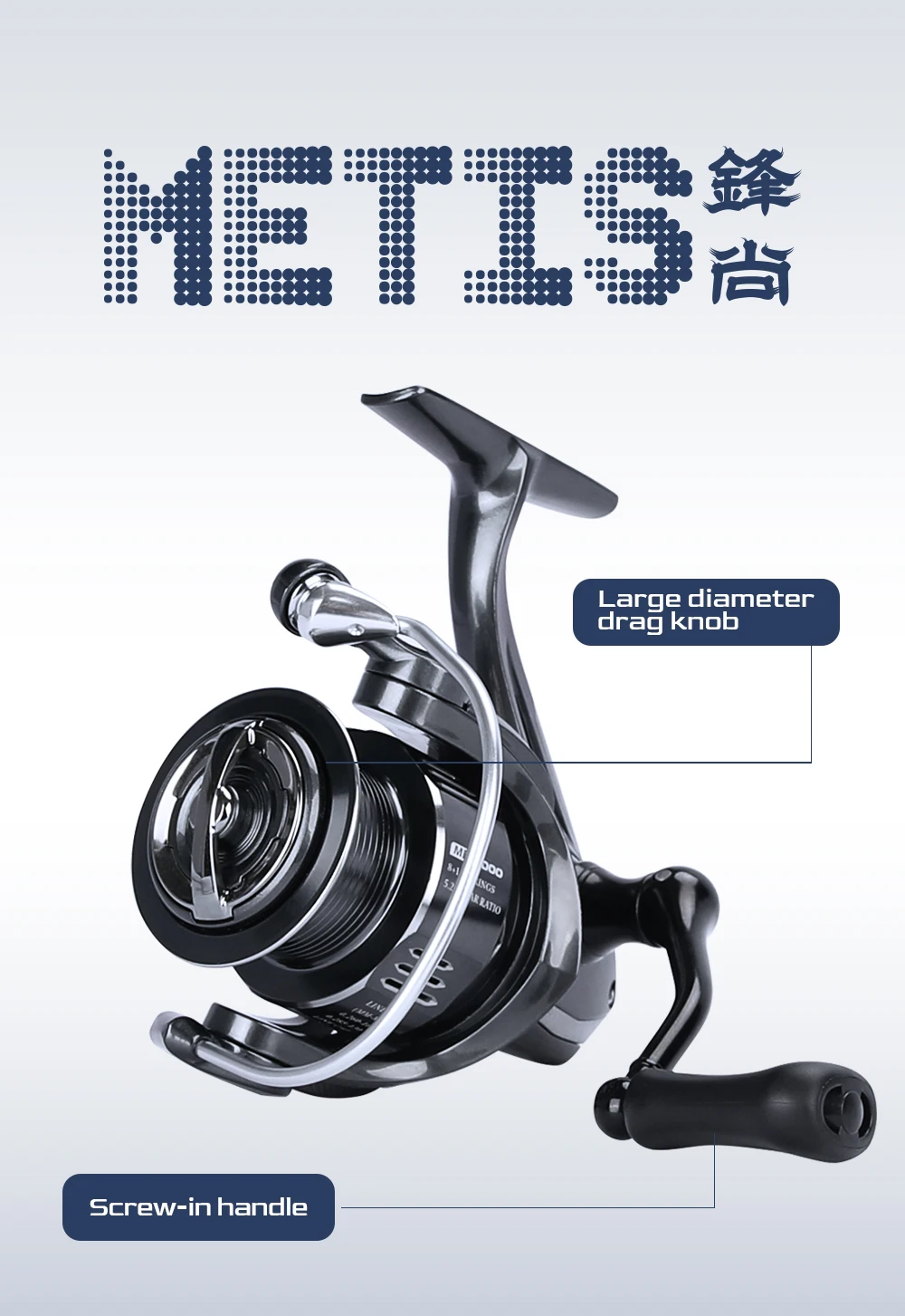 TSURINOYA METIS 1000 2000 3000 Spinning Fishing Reel 8kg Drag Lure Reel Lightweight 8+1 Bearings Bass Saltwater Fishing Coil