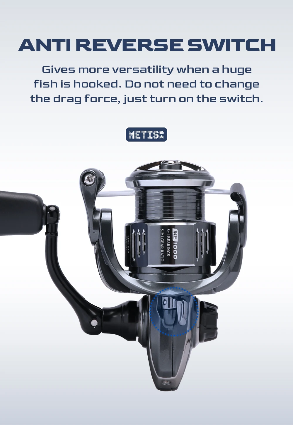 TSURINOYA METIS 1000 2000 3000 Spinning Fishing Reel 8kg Drag Lure Reel Lightweight 8+1 Bearings Bass Saltwater Fishing Coil