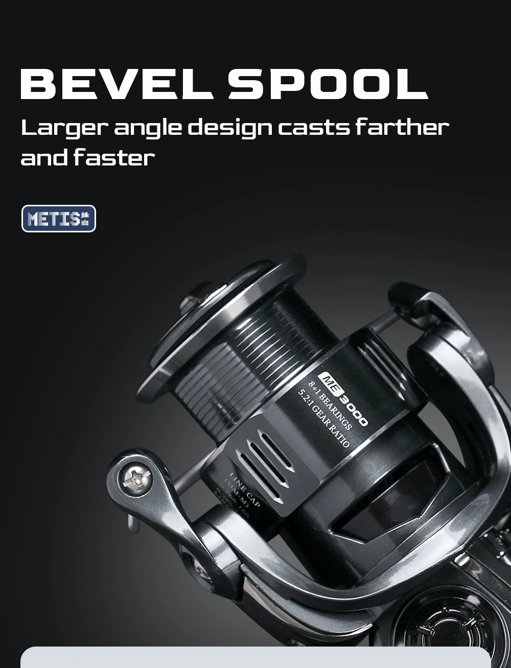 TSURINOYA METIS 1000 2000 3000 Spinning Fishing Reel 8kg Drag Lure Reel Lightweight 8+1 Bearings Bass Saltwater Fishing Coil
