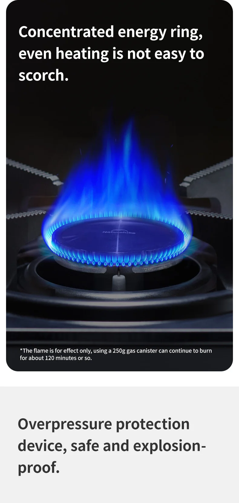 Naturehike 2024 New Camping Stove Portable Multifunctional 2200W High Power Cooking Gas Stove Outdoor Picnic Travel Gas Burner