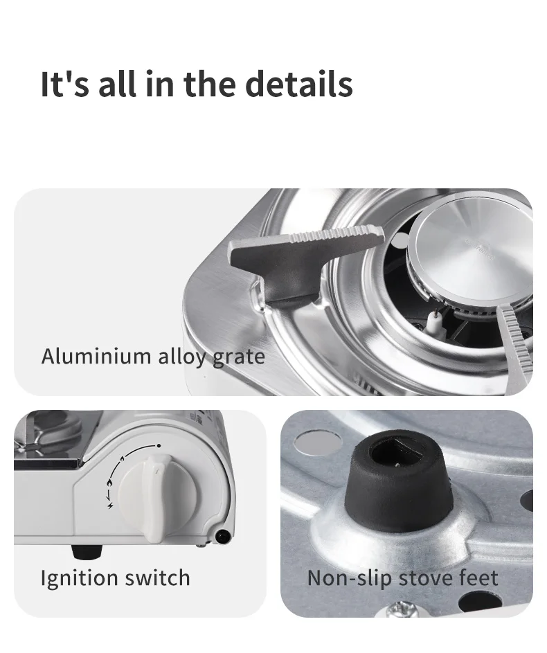 Naturehike 2024 New Camping Stove Portable Multifunctional 2200W High Power Cooking Gas Stove Outdoor Picnic Travel Gas Burner