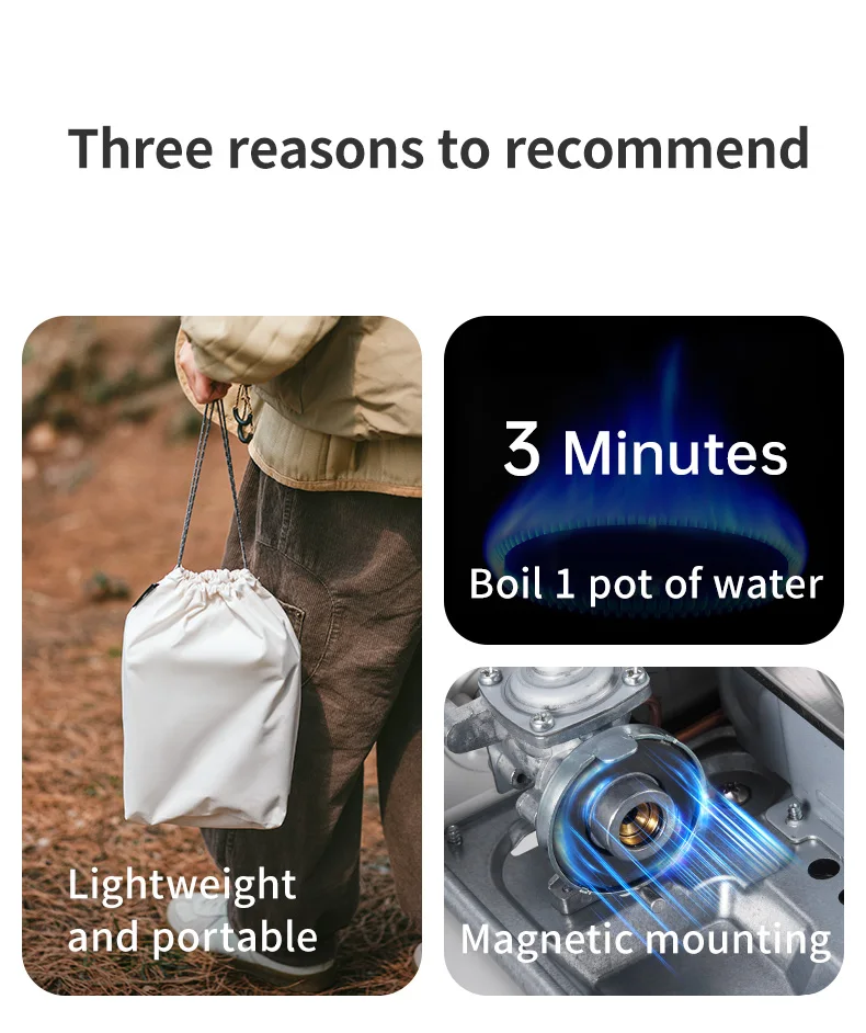 Naturehike 2024 New Camping Stove Portable Multifunctional 2200W High Power Cooking Gas Stove Outdoor Picnic Travel Gas Burner