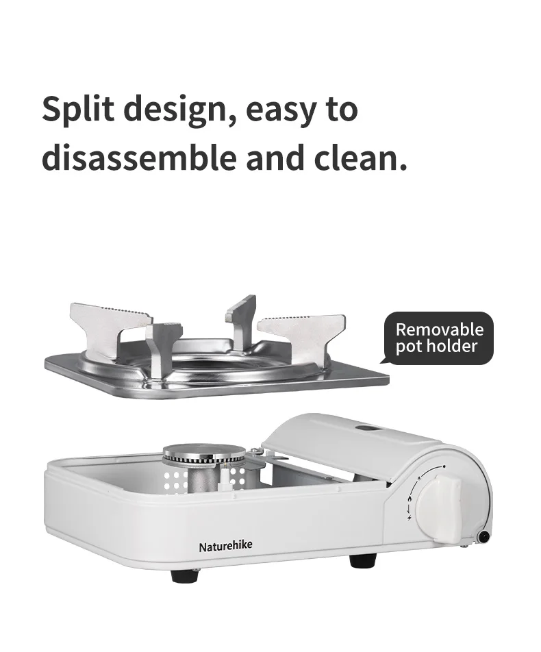 Naturehike 2024 New Camping Stove Portable Multifunctional 2200W High Power Cooking Gas Stove Outdoor Picnic Travel Gas Burner