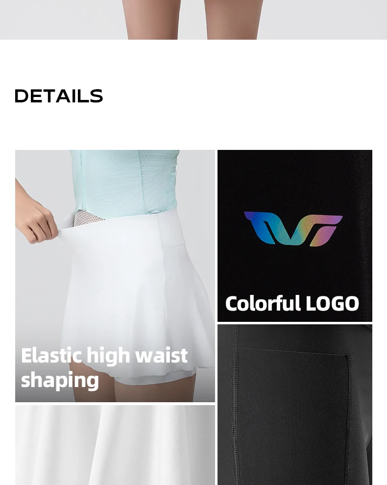ROCKBROS TVI Women Cycling Skirt Bike Shorts Breathable Sports Pants Anti-Glare Short Pants Shockproof Sponge Pad Tennis Skirt