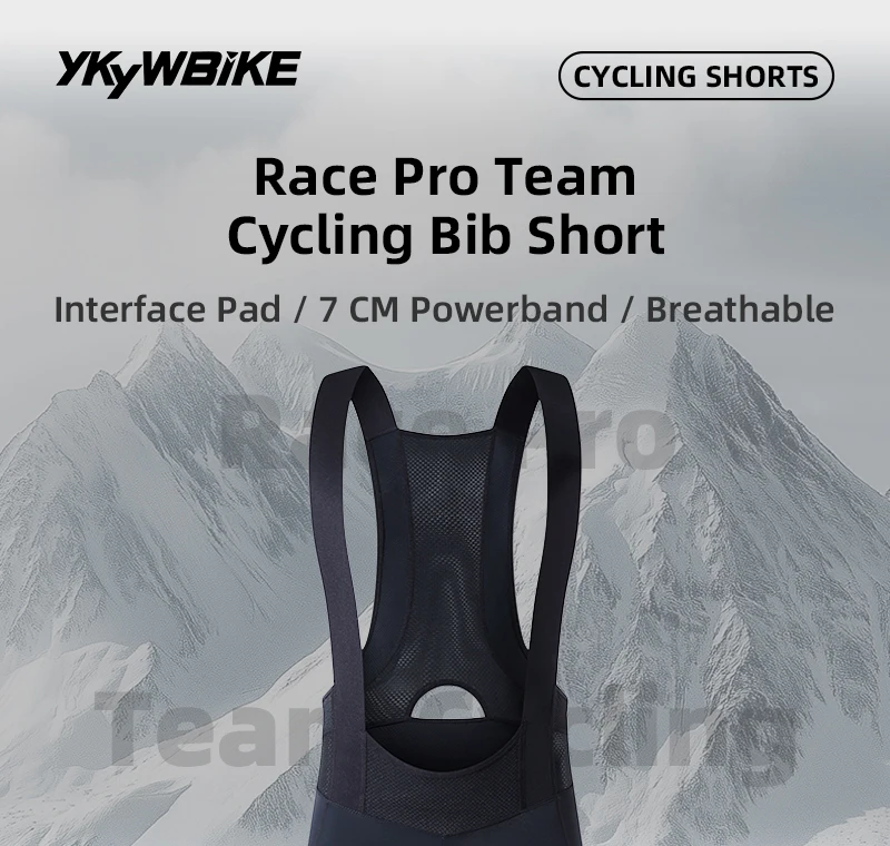 YKYWBIKE Men's Cycling Bib Shorts Italy Interface Padding 7 Hours Riding Bicycle Bib Pants Pro Summer Road Bike Bibs