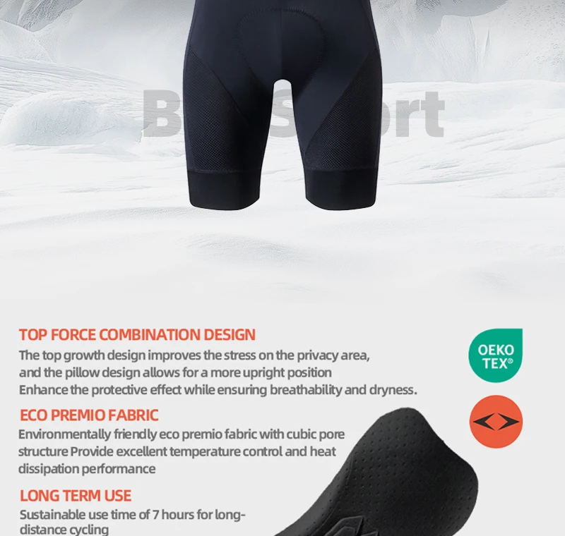 YKYWBIKE Men's Cycling Bib Shorts Italy Interface Padding 7 Hours Riding Bicycle Bib Pants Pro Summer Road Bike Bibs