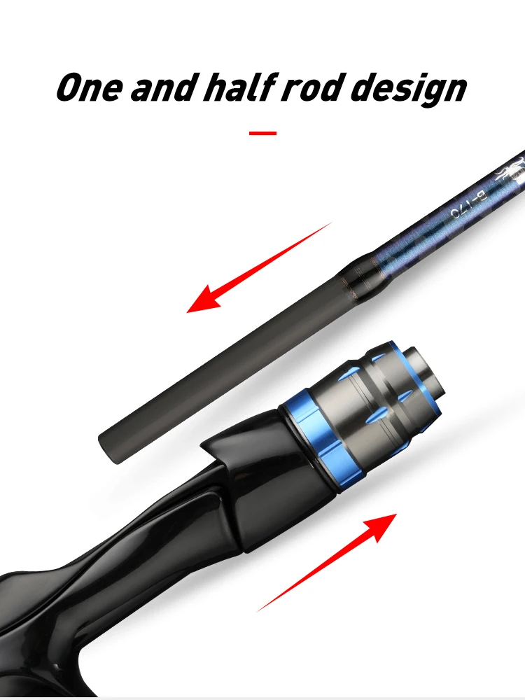 1.75m octopus fishing rod Baitcasting Fishing rod Titanium Tip Boat Fishing rod with Comfortable handle 1.7m Sprial guides