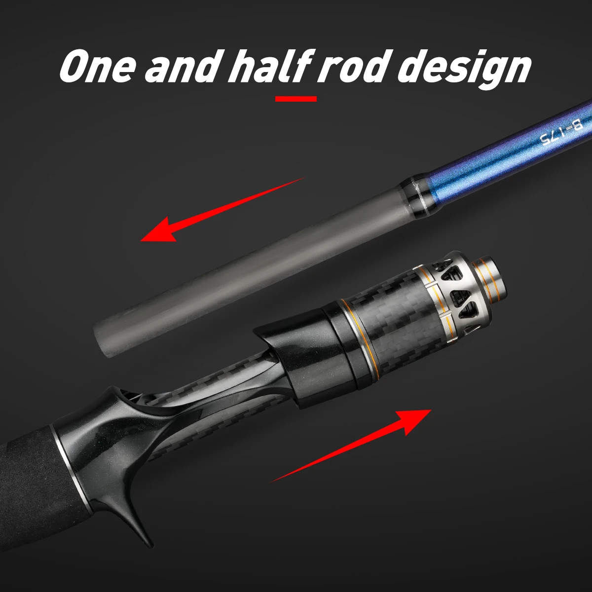 1.75m octopus fishing rod Baitcasting Fishing rod Titanium Tip Boat Fishing rod with Comfortable handle 1.7m Sprial guides