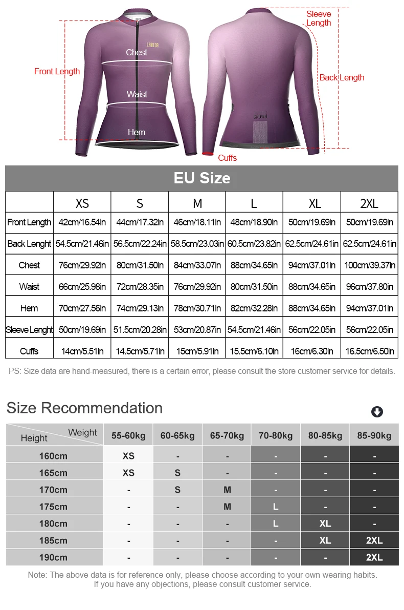 Lameda Women's Bicycle Cycling Jersey Long Sleeve Slim Fit Bicycle Cycling Jersey Professional Team High Quality Cycling Jersey