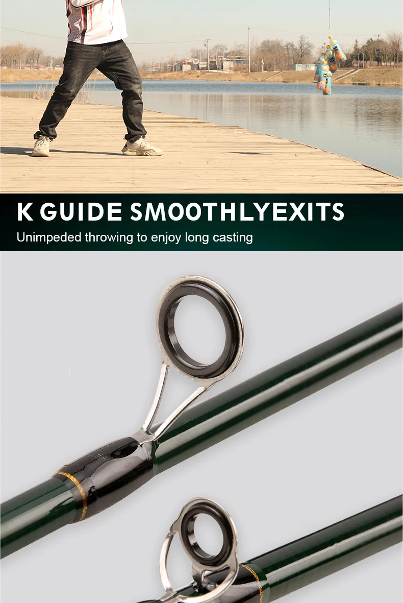 Baitcasting Spinning Travel Carbon 6Section Fishing Rods Line Weight 4-10LBS Power Ultralight Lure Trout Mini Pole 2.1M/2.4M