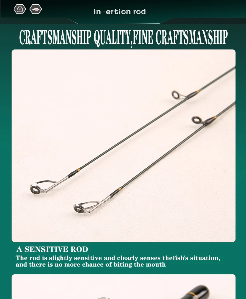 Baitcasting Spinning Travel Carbon 6Section Fishing Rods Line Weight 4-10LBS Power Ultralight Lure Trout Mini Pole 2.1M/2.4M