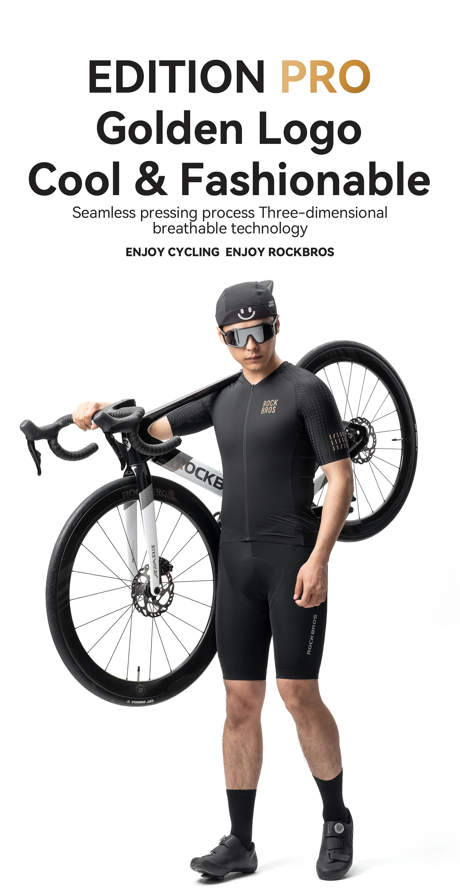 ROCKBROS Summer Cycling Jersey Short Sleeve Shirt Lightweight Reflective High Elastic Breathable Jersey Men MTB Cycling Clothing