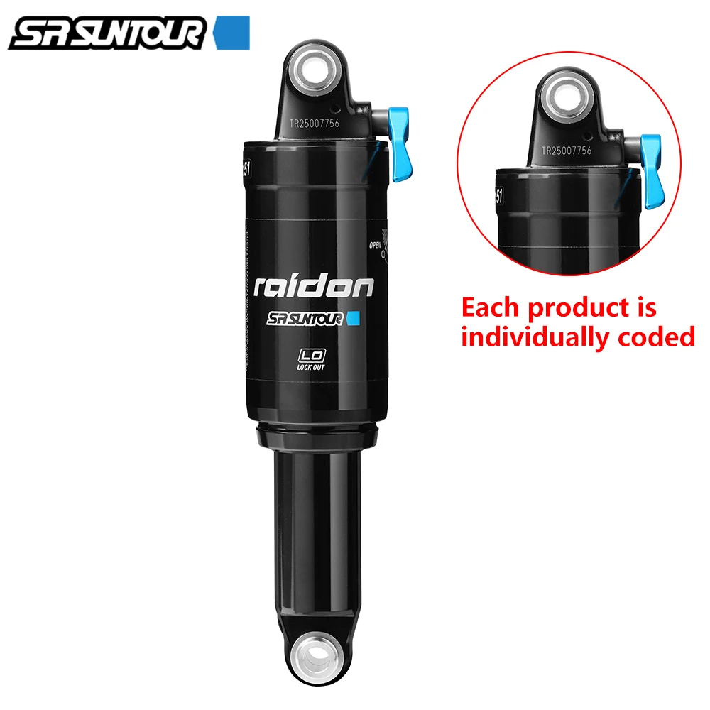 25 New SR SUNTOUR Mtb Bike Air Shock Absorber 152/165/184/190mm Lockable Shock Absorber Aluminum Bicycle XC Air Shock Absorber