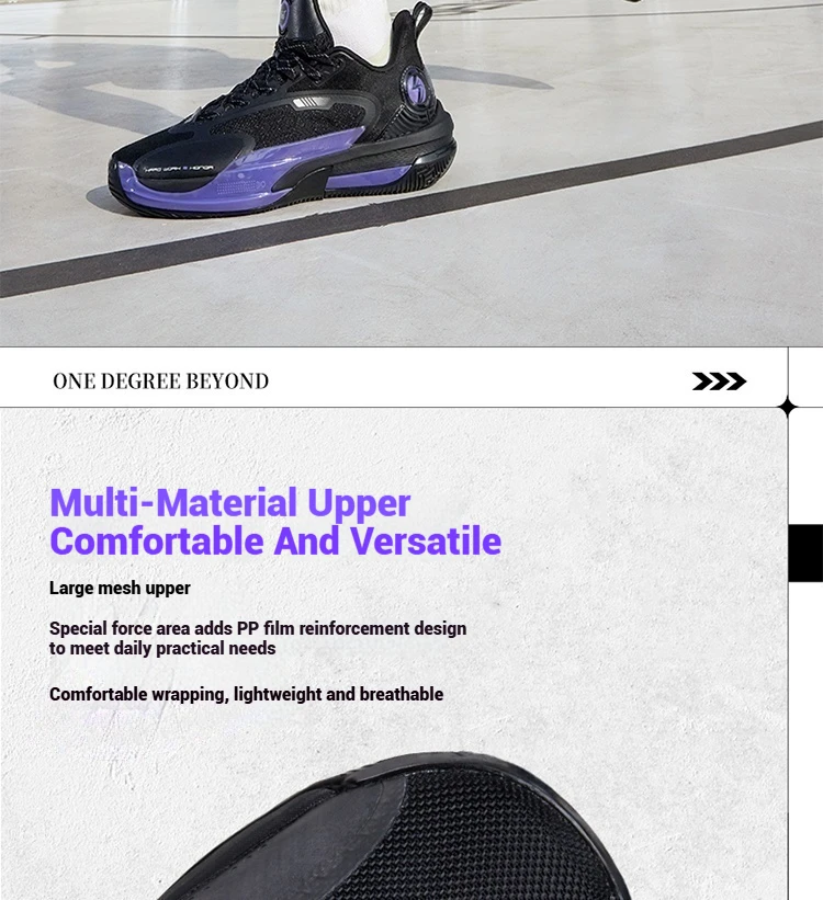 361 Degrees GOEY 2.0 Youth Men's Sports Basketball Wear-Resistant Non-slip Shock-absorbing Lightweight Sneakers Male 672511117