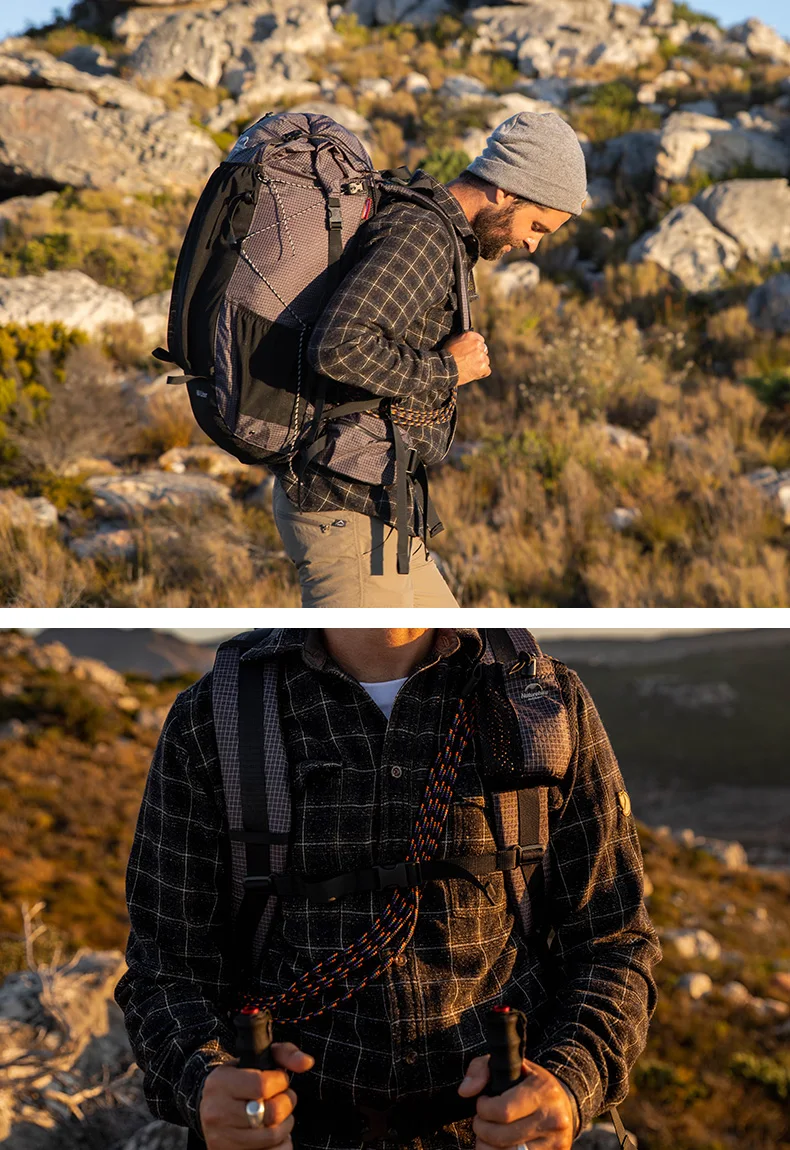 Naturehike Hiking Backpack 60+5L Large Capacity Rock Series 2.0 Outdoor Sports Bag Camping Climbing Travel Waterproof Bagpack