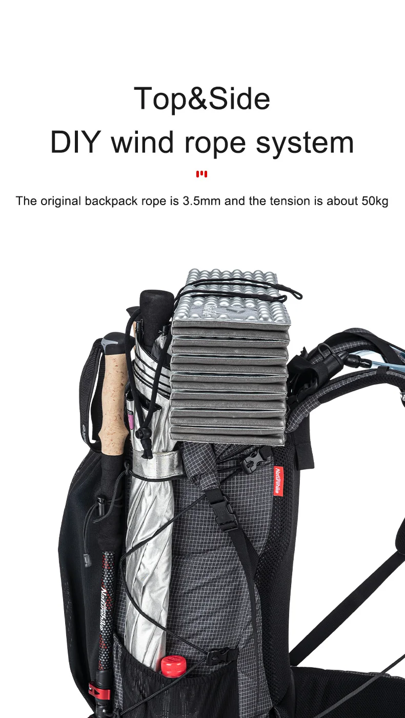 Naturehike Hiking Backpack 60+5L Large Capacity Rock Series 2.0 Outdoor Sports Bag Camping Climbing Travel Waterproof Bagpack