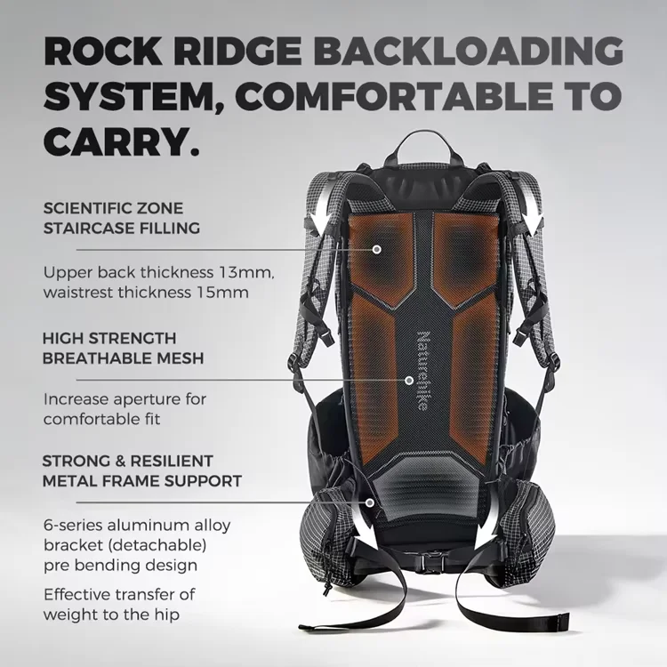 Naturehike Hiking Backpack 60+5L Large Capacity Rock Series 2.0 Outdoor Sports Bag Camping Climbing Travel Waterproof Bagpack