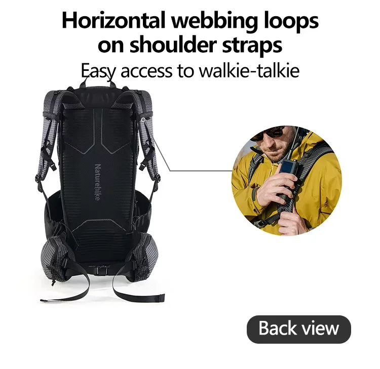 Naturehike Hiking Backpack 60+5L Large Capacity Rock Series 2.0 Outdoor Sports Bag Camping Climbing Travel Waterproof Bagpack