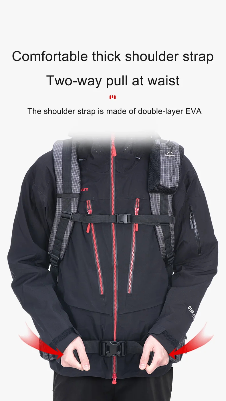 Naturehike Hiking Backpack 60+5L Large Capacity Rock Series 2.0 Outdoor Sports Bag Camping Climbing Travel Waterproof Bagpack