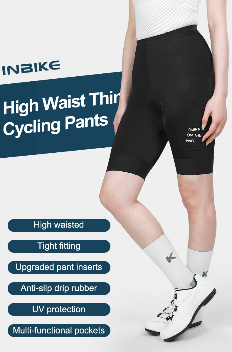 INBIKE Summer Women's Cycling Shorts 3D Pad Mountain Bike Shorts Breathable Shockproof Outdoor Sports Road Bike Shorts